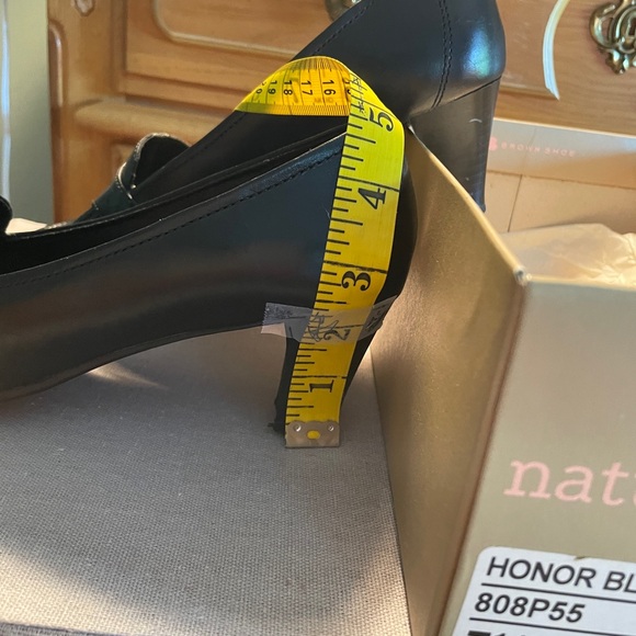 Black penny loafer stacked high heel - Naturalizer Honor - Picture 4 of 5